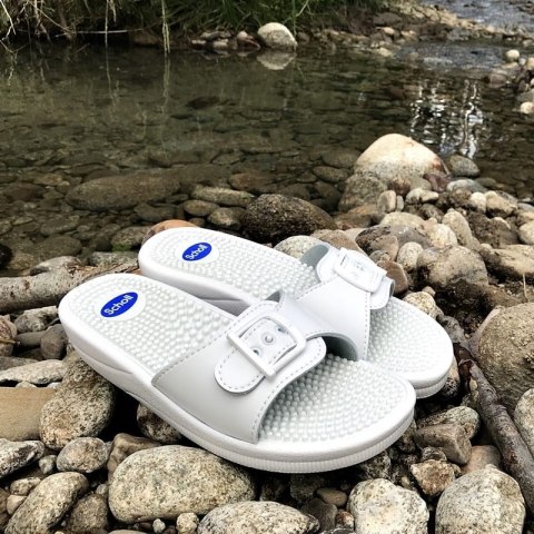 Damskie klapki Scholl new massage BIAŁY 41