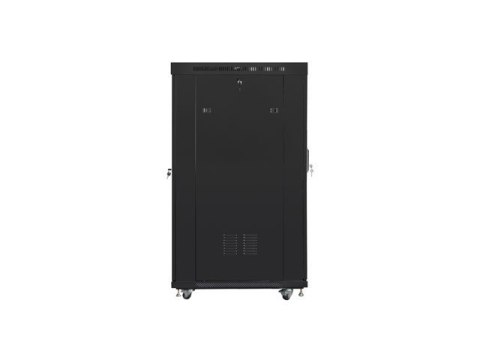 Lanberg SZAFA INSTALACYJNA RACK STOJĄCA 19" 22U 800X1000 CZARNA DRZWI PERFOROWANE LCD LANBERG (FLAT PACK) V2