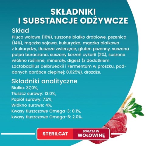 PURINA One Bifensis Sterilcat Wołowina - sucha karma dla kota - 800 g