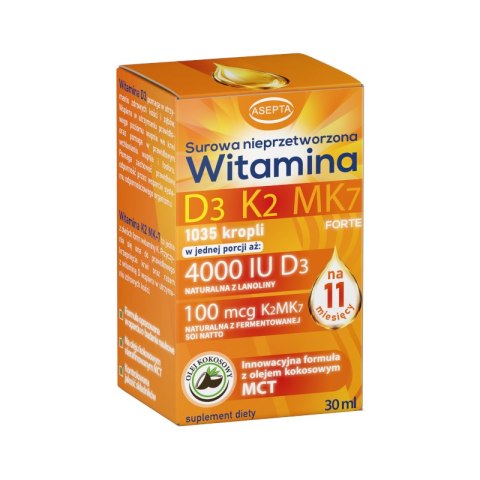ASEPTA Witamina D3+K2 MK7 forte - 30ml