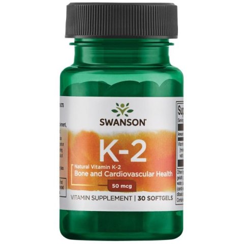 SWANSON Witamina K2 naturalna 50mcg, 30sgels.