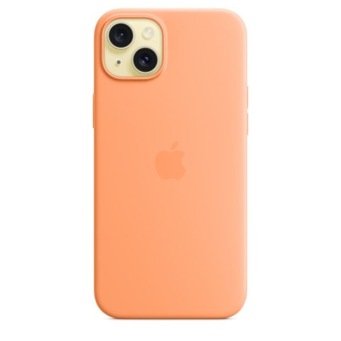 Etui silikonowe z MagSafe sorbet orange iPhone 15 Plus