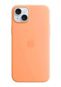 Etui silikonowe z MagSafe sorbet orange iPhone 15 Plus