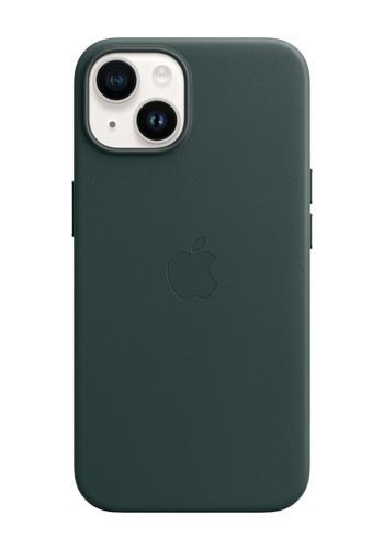 Skórzane etui Apple z MagSafe Forest Green, do iPhone 14 Plus