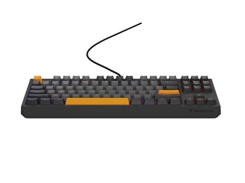 GENESIS Thor 230 TKL klawiatura Gaming USB + RF Wireless + Bluetooth QWERTY Czarny, Szary, Pomarańczowy