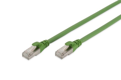 Kabel krosowy (patch cord) RJ45-RJ45, kat.6A, S/FTP, AWG 26/7, PUR, 20m, zielony