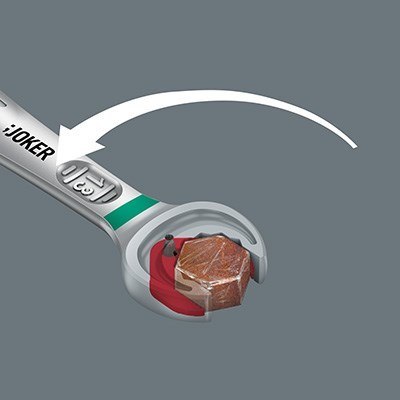 WERA klucz płasko-oczkowy z grzechotką, komplet 11 sztuk