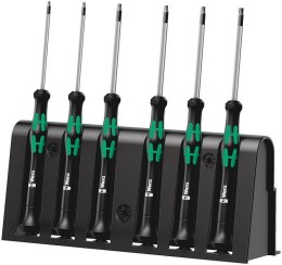 Zestaw wkrętaków precyzyjnych TORX BO z otworem+stojak, 6 szt.