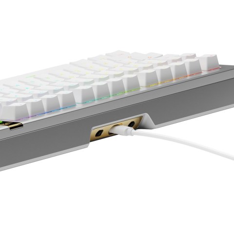 Klawiatura gamingowa Glorious GMMK 3 Pro HE 75% Custom Gaming-Tastatur - Pre-Built, Fox HE Switches, Silber