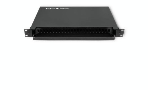 Qoltec 54480 Przełącznica światłowodowa RACK na szynie ODF | 24 porty | SC/ SX