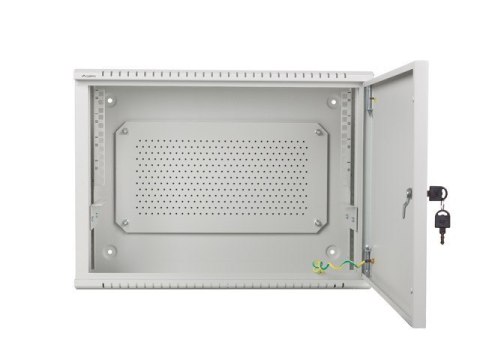 Szafa instalacyjna Lanberg rack wisząca 19" 4U+3U 540x200 niskoprofilowa szara (złożona)