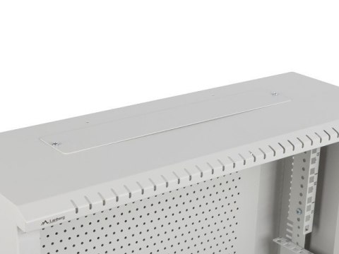 Szafa instalacyjna Lanberg rack wisząca 19" 4U+3U 540x200 niskoprofilowa szara (złożona)