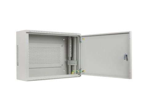 Szafa instalacyjna Lanberg rack wisząca 19" 4U+3U 540x200 niskoprofilowa szara (złożona)