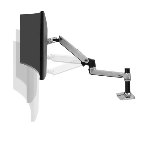 Ergotron LX DESK MOUNT LCD ARM POLISHED/32IN BLACK/WHITE VESA MIS-D