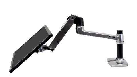 Ergotron LX DESK MOUNT LCD ARM POLISHED/32IN BLACK/WHITE VESA MIS-D