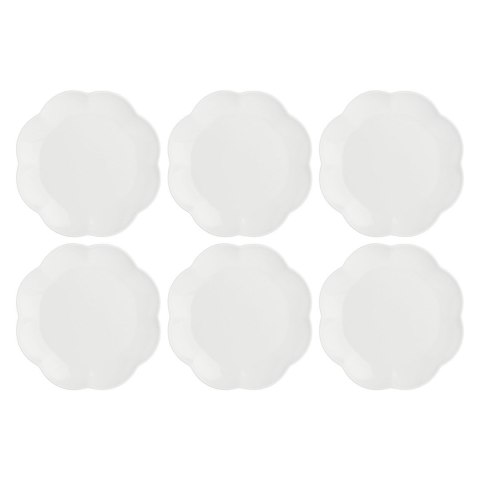 Zestaw 6 talerzy do ciasta Villadeifiori - Biały, 19 cm