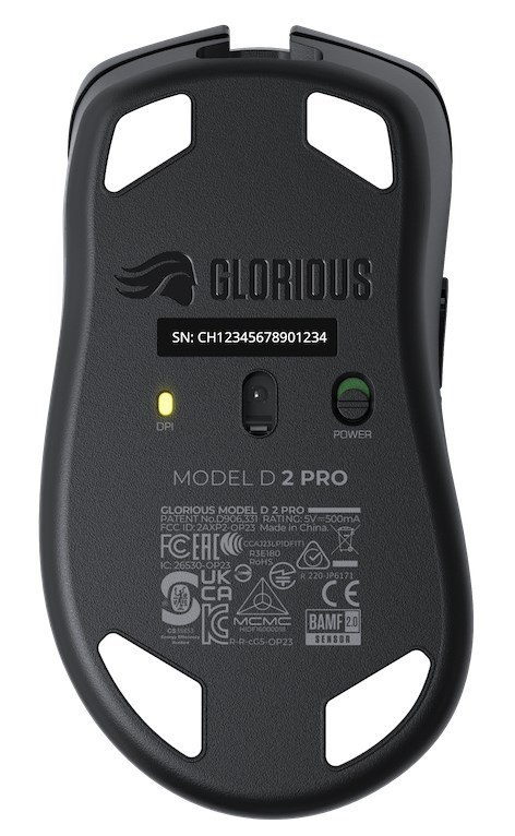 Glorious PC Gaming Race D 2 PRO myszka Po prawej stronie RF Wireless Optyczny 26000 DPI