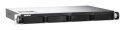Qnap TS-435XeU-4G, 1U, 4 x 2.5"/3.5" SATA , Marvell Octeon TX2 CN9130 / CN9131 quad-core, 4GB DDR4 SODIMM (Max. 32GB), 2 x 10GbE