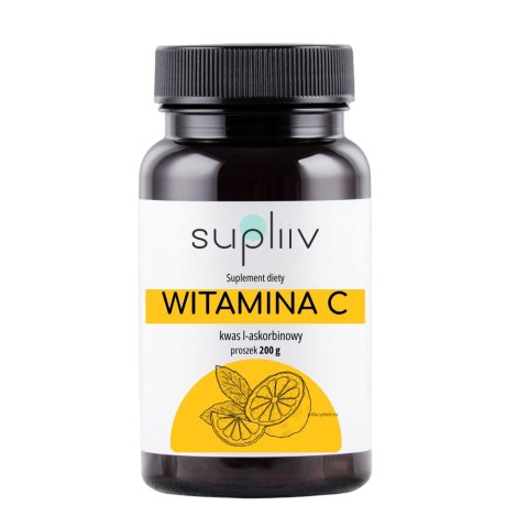 Witamina C kwas l-askorbinowy proszek 200g SUPLIIV