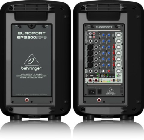 Behringer EPS500MP3 system PA System nagłośnieniowy wolnostojący (PA) 500 W Czarny