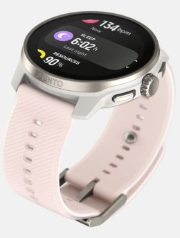 Zegarek sportowy Suunto Race S Powder Pink AMOLED 45mm Szary