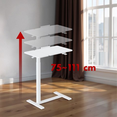 MACLEAN MOBILNE BIURKO/STAND NA LAPTOP, BIAŁE, REGULACJA WYSOKOŚCI 76-109CM, MAX. 30KG MC-120 W