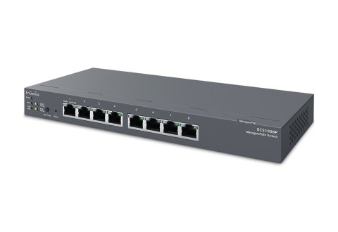 Switch zarządz. 8xRJ45 GbE PoE 55W, EnGenius Cloud