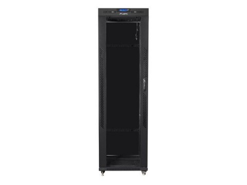 LANBERG SZAFA STOJĄCA RACK 19" 42U 600X600 DRZWI SZKLANE LCD CZARNA FF01-6642-12BL (FLAT PACK)