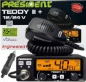 CB Radio PRESIDENT Teddy II+ 12/24V + ASC 7 kolorów AM/FM
