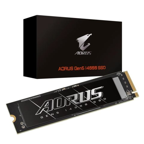 Dysk SSD GIGABYTE AORUS Gen5 14000 - 1TB - wewnętrzny - M.2 2280 - PCI Express 5.0 x4 (NVMe) - bufor: 2GB (AG514K1TB)