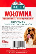 PETITTO Miękkie kiełbaski z wołowiną - przysmak dla psa - 500g