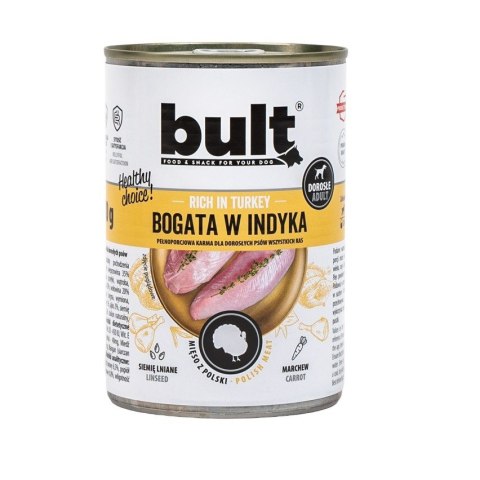 BULT mielonka bogata w indyka puszka dla psa 400g