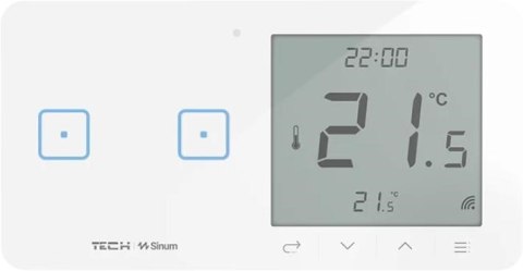 Przewodowy włącznik światła podwójny z regulatorem pokojowym biały WSR-02ML Tech Sterowniki