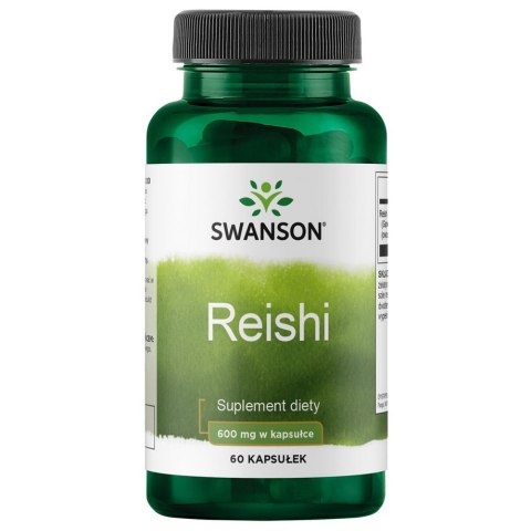 SWANSON Reishi Mushroom 600mg, 60 kaps.