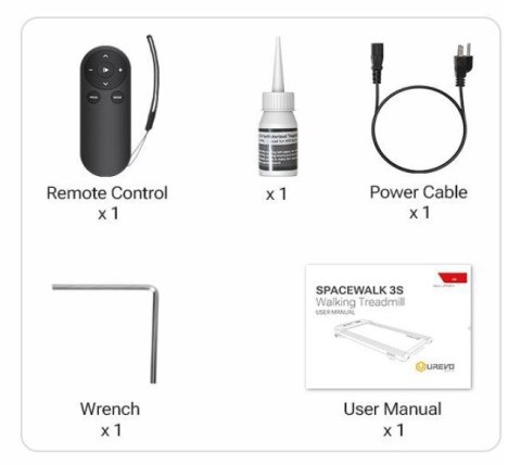 Bieżnia Urevo Spacewalk 3S + Biurko regulowane elektrycznie TUCKANO czarne