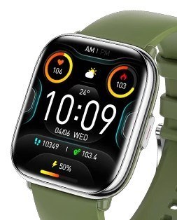 MyPhone Pastelowy Zegarek | Inteligentny zegarek | Dioda AMOLED | 1,75" | Wodoodporny | Srebrny Zielony