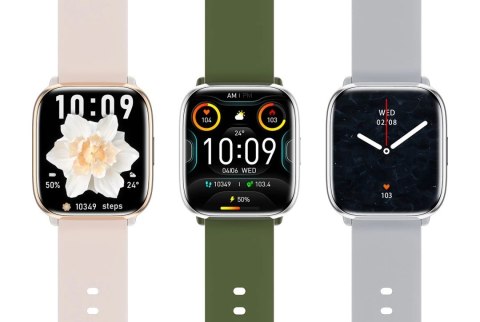 MyPhone Zegarek Pastelowy | Inteligentny zegarek | Dioda AMOLED | 1,75" | Wodoodporny | Srebrnoszary