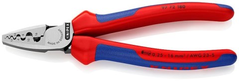 Knipex 97 72 180 zaciskarka kablowa Scyzoryk Niebieski, Czerwony, Srebrny