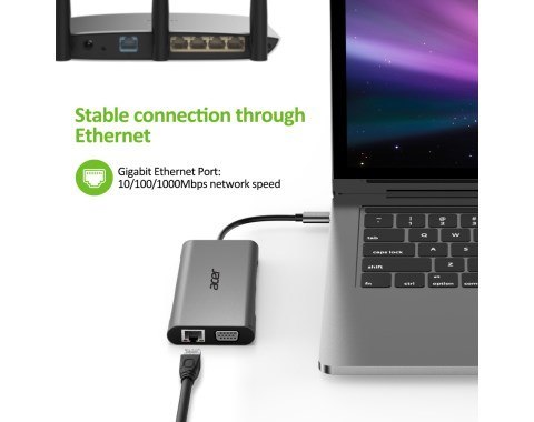 Acer 10-in-1 Type C dongle 3xUSB 3.0