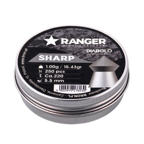 Śrut 5,5 mm RANGER Diabolo Sharp szpic 250 szt. 1,00 g