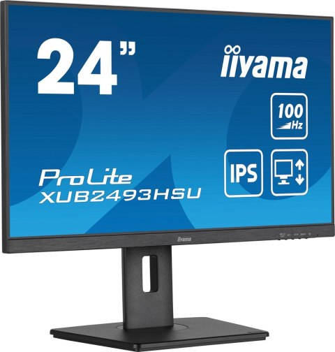 Monitor LED Iiyama ProLite XUB2493HSU-B7 - 24 - Płaski ekran - 60,5 cm