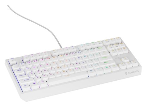 KLAWIATURA DLA GRACZY GENESIS THOR 230 TKL US RGB MECHANICZNA OUTEMU RED BIAŁA HOT SWAP