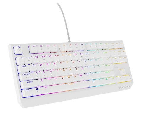 KLAWIATURA DLA GRACZY GENESIS THOR 230 TKL US RGB MECHANICZNA OUTEMU RED BIAŁA HOT SWAP