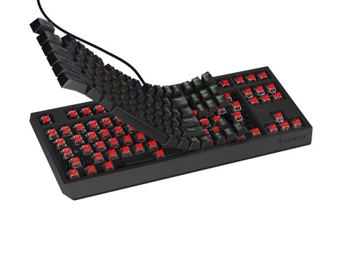 KLAWIATURA DLA GRACZY GENESIS THOR 230 TKL US RGB MECHANICZNA OUTEMU RED CZARNA HOT SWAP