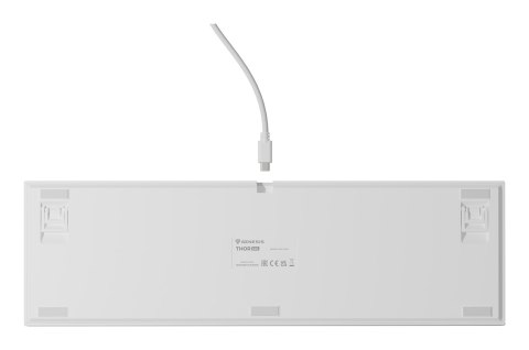 KLAWIATURA DLA GRACZY GENESIS THOR 404 US PODŚWIETLENIE RGB MECHANICZNA BIAŁA GATERON YELLOW PRO