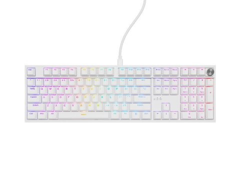 KLAWIATURA DLA GRACZY GENESIS THOR 404 US PODŚWIETLENIE RGB MECHANICZNA BIAŁA GATERON YELLOW PRO
