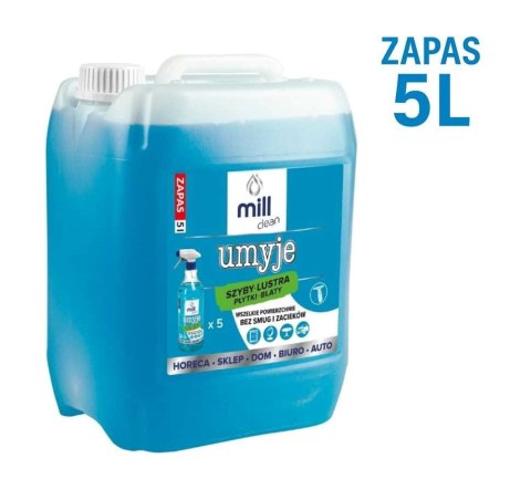 MILL CLEAN UMYJE Płyn do mycia szyb, luster, glazury 5L