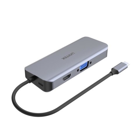 UNITEK D1026B stacja dokująca USB 3.2 Gen 1 (3.1 Gen 1) Type-C Szary