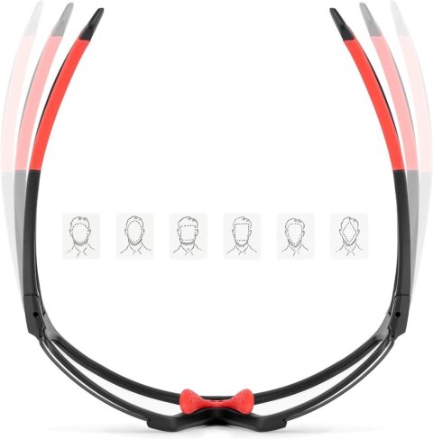 Okulary rowerowe Rockbros SP216BK fotochromowe UV400 - czarno-czerwone