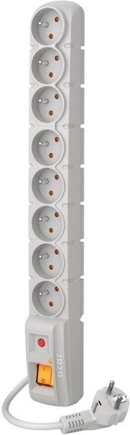 Listwa zasilająca Acar S8 (1,5m ; szary)